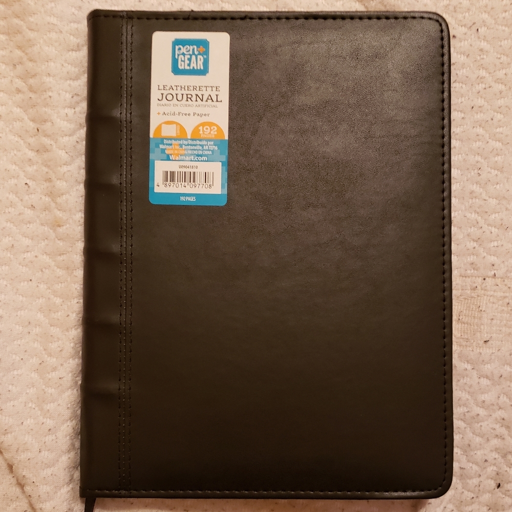 Black Pen Gear Leatherette Journal Acid Free Paper